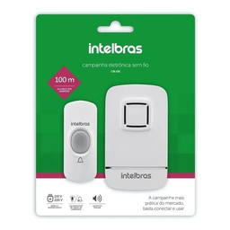 Campainha Sem Fio Intelbras Cib 100 Com Bateria e Alcance Até 100 Metros Branco - 7