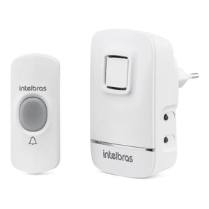 Campainha Sem Fio Intelbras Cib 100 Com Bateria e Alcance Até 100 Metros Branco