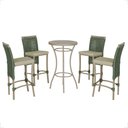 Ver imagem 1 de Mesa Bistrô e 4 Banquetas Roma Fendi Corda Náutica Estofado 7 Trama Original