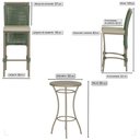 Ver imagem 2 de Mesa Bistrô e 4 Banquetas Roma Fendi Corda Náutica Estofado 7 Trama Original