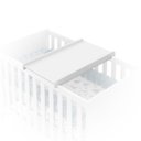 Ver imagem 3 de Berço Americano Rope Branco Acetinado Natural com Trocador Gold Branco - Matic