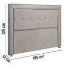 Ver imagem 6 de Cabeceira Estofada para Cama Box King 195cm Ravena Veludo - Sofa Store:veludo Bege