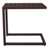 Mesa Mesinha de Apoio para Espreguiçadeira Piscina Jardim Cor Marrom Fosco - 5