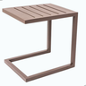 Mesa Mesinha de Apoio para Espreguiçadeira Piscina Jardim Cor Marrom Fosco - 1