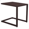 Mesa Mesinha de Apoio para Espreguiçadeira Piscina Jardim Cor Marrom Fosco - 3