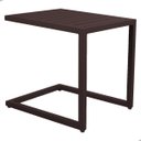 Ver imagem 3 de Mesa Mesinha de Apoio para Espreguiçadeira Piscina Jardim Cor Marrom Fosco