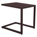 Ver imagem 3 de Mesa Mesinha de Apoio para Espreguiçadeira Piscina Jardim Cor Marrom Fosco