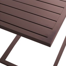 Mesa Mesinha de Apoio para Espreguiçadeira Piscina Jardim Cor Marrom Fosco - 6
