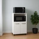 Ver imagem 1 de Balcão Forno e Microondas 2 Portas Branco Brilhante