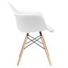 KIT - Mesa Eames com tampo de vidro 70 cm + 4 cadeiras Eiffel DAW Branco - 7