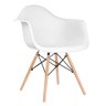 KIT - Mesa Eames com tampo de vidro 70 cm + 4 cadeiras Eiffel DAW Branco - 6