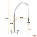 Ver imagem 3 de Torneira Profissional Esguicho Pré Lavagem Misturador Mesa