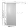 Porta de Correr Branca Prime 80x210 C/kit Completa - 2