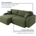 Ver imagem 4 de Sofá Cama Modular Orgânico Retrátil 4 Lugares 270cm Base Madeira Maciça Cancún