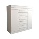 Ver imagem 1 de Cômoda Divino 2 Portas 5 Gavetas 100% Mdf Branco - Panorama Móveis