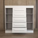 Ver imagem 5 de Cômoda Divino 2 Portas 5 Gavetas 100% Mdf Branco - Panorama Móveis