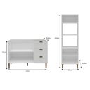 Ver imagem 4 de Cozinha Modulada Aurora Provençal 190cm Conjunto Clássico Cor:branco