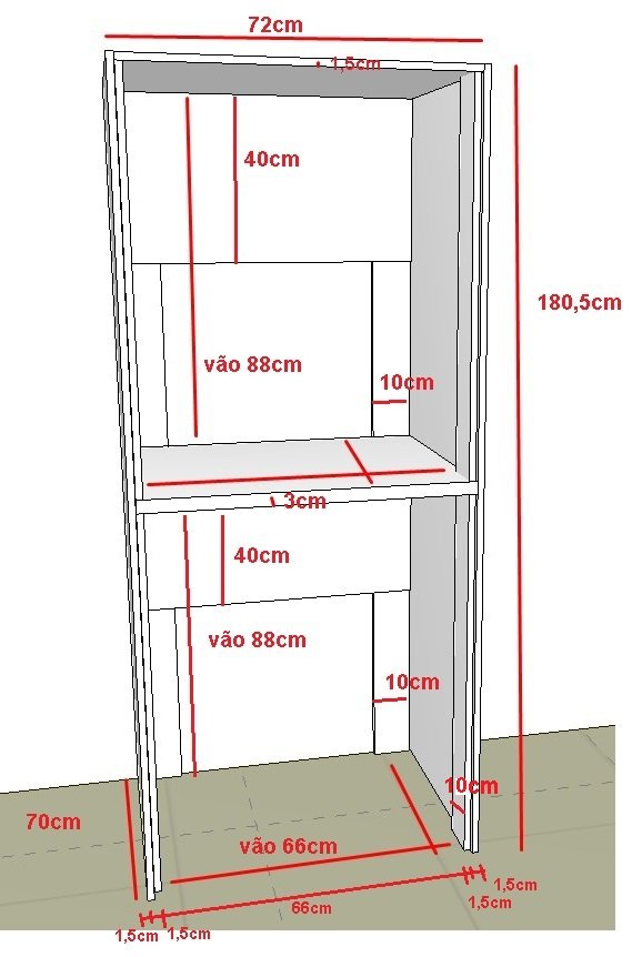 Balcão Torre para Embutir Lava e Seca e Secadora de Roupas - 3