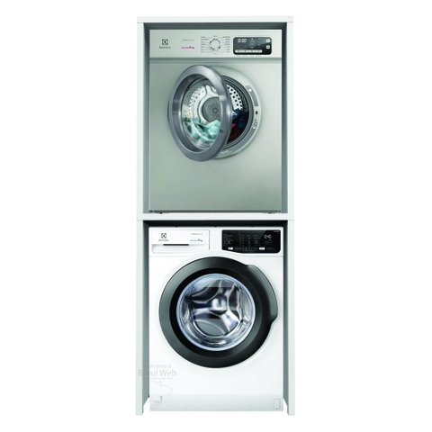 Balcão Torre para Embutir Lava e Seca e Secadora de Roupas