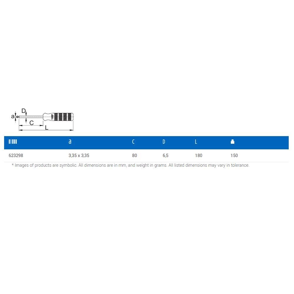 Chave P/ Niples com Encaixe Invertido 3,35x3,35mm Unior Ref.623298 - 2