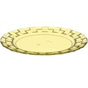 Ver imagem 2 de Conjunto 24 Pratos Plásticos Médios Amarelos para Servir Mesa Porções Aperitivos Sobremesa