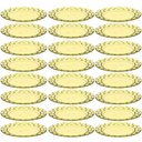 Ver imagem 1 de Conjunto 24 Pratos Plásticos Médios Amarelos para Servir Mesa Porções Aperitivos Sobremesa