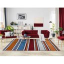 Ver imagem 2 de Tapete Sala Listrado Colorido 150x200 Cm Antiderrapante