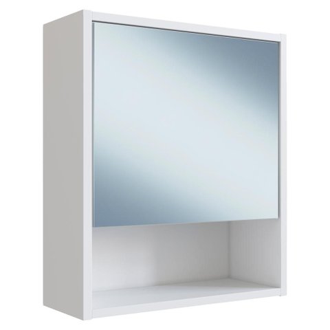 Armário Espelheira 1 Porta 42 Cm B85 Branco Novam