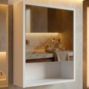 Ver imagem 5 de Armário Espelheira 1 Porta 42 Cm B85 Branco Novam