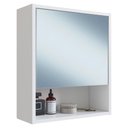 Ver imagem 3 de Armário Espelheira 1 Porta 42 Cm B85 Branco Novam