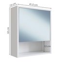 Ver imagem 4 de Armário Espelheira 1 Porta 42 Cm B85 Branco Novam