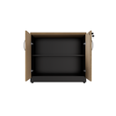 Ver imagem 4 de Armário Escritório Savoia Secretaria 30mm Macadamia/preto