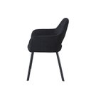 Ver imagem 3 de Cadeira Oslo Preta Estofada com Braço Moderna Aço Waw Design
