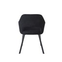 Ver imagem 4 de Cadeira Oslo Preta Estofada com Braço Moderna Aço Waw Design