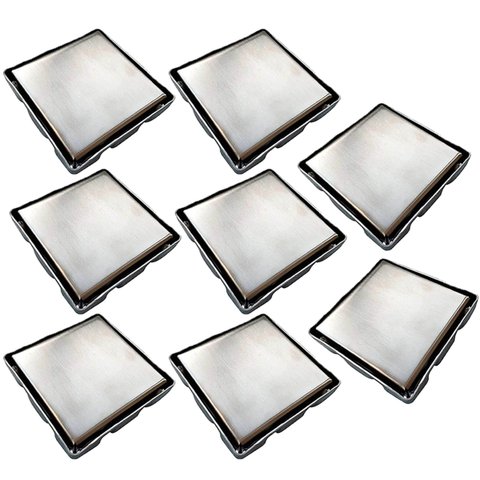 Ralo Oculto Invisivel 15x15 Aço Inox Kit 7 Uni Anti Odor Cozinha Lavanderia Box Lavabo Casa Grelha D