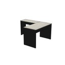 Ver mais imagens de Escrivaninha em L Mesa de Escritório 150x120cm Studio Legno Crema/Preto Bege