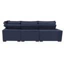 Ver imagem 6 de Sofá de Canto Retrátil e Reclinável Direito 3,00x2,36m Molas Cama inBox Espanha Velusoft Azul