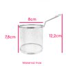 Kit 4 Mini Cesto Fritura Servir Porções Batata 10 e 8cm - 3