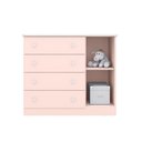 Ver imagem 4 de Cômoda Sapateira Infantil 4 Gavetas 1 Porta Doce Sonho Mdf: Rosa