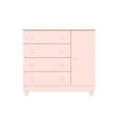 Ver imagem 2 de Cômoda Sapateira Infantil 4 Gavetas 1 Porta Doce Sonho Mdf: Rosa