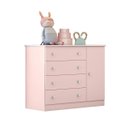 Ver imagem 3 de Cômoda Sapateira Infantil 4 Gavetas 1 Porta Doce Sonho Mdf: Rosa