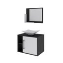 Ver imagem 2 de Conjunto Balcão C-cuba L38 e Espelheira Soft 600 Preto Ônix Preto Ônix C-branco Chess