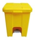 Ver imagem 2 de Cesto Quadrado Com Pedal 15l (p15):Marrom
