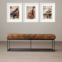 Ver imagem 2 de Kit 3 Quadros Grandes Instrumentos Clássicos Flores - 60x48cm:moldura Preta