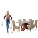 Ver imagem 6 de Conjunto de Mesa Sala de Jantar Tampo com Vidro 1,80m 6 Cadeiras Grécia Dobuê