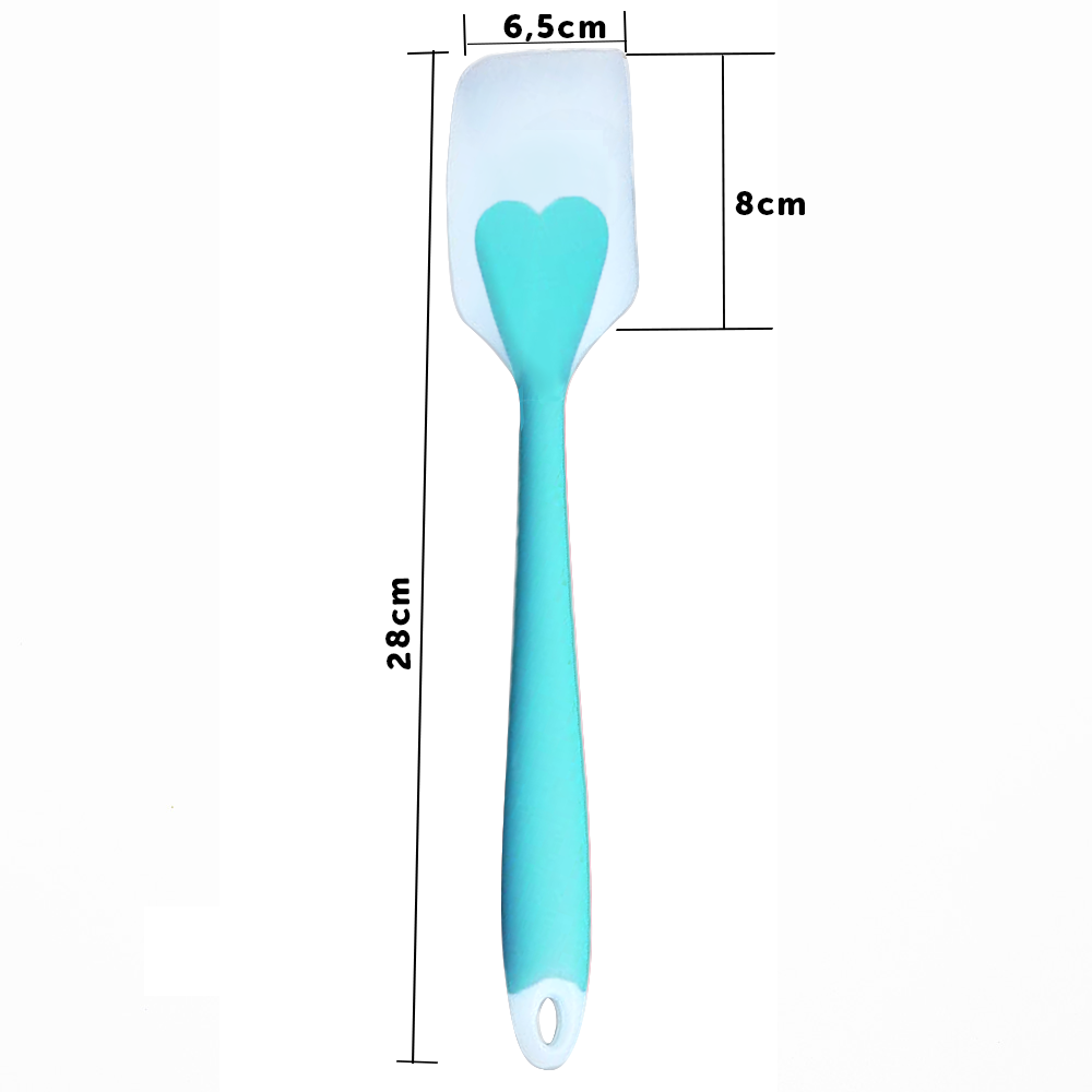 Espátula de Silicone Cozinha Coração Grande 28cm Reforçado - 2