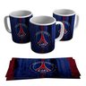 Caneca PSG Grunge Neymar Escudo Brasão Time Francês Futebol - 1