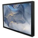 Ver imagem 3 de Quadro Decorativo Abstrato Mármore Azul Gold em Moldura Caixa Tacolado Moldura Trad 1cm Madeira Escu