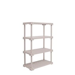 Estante Plástica Multiuso CUBE com 4 prateleiras Branco - 1