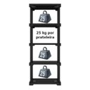 Ver imagem 3 de Estante Plástica Multiuso Modular Grifit 25 com 5 Prateleiras Preto